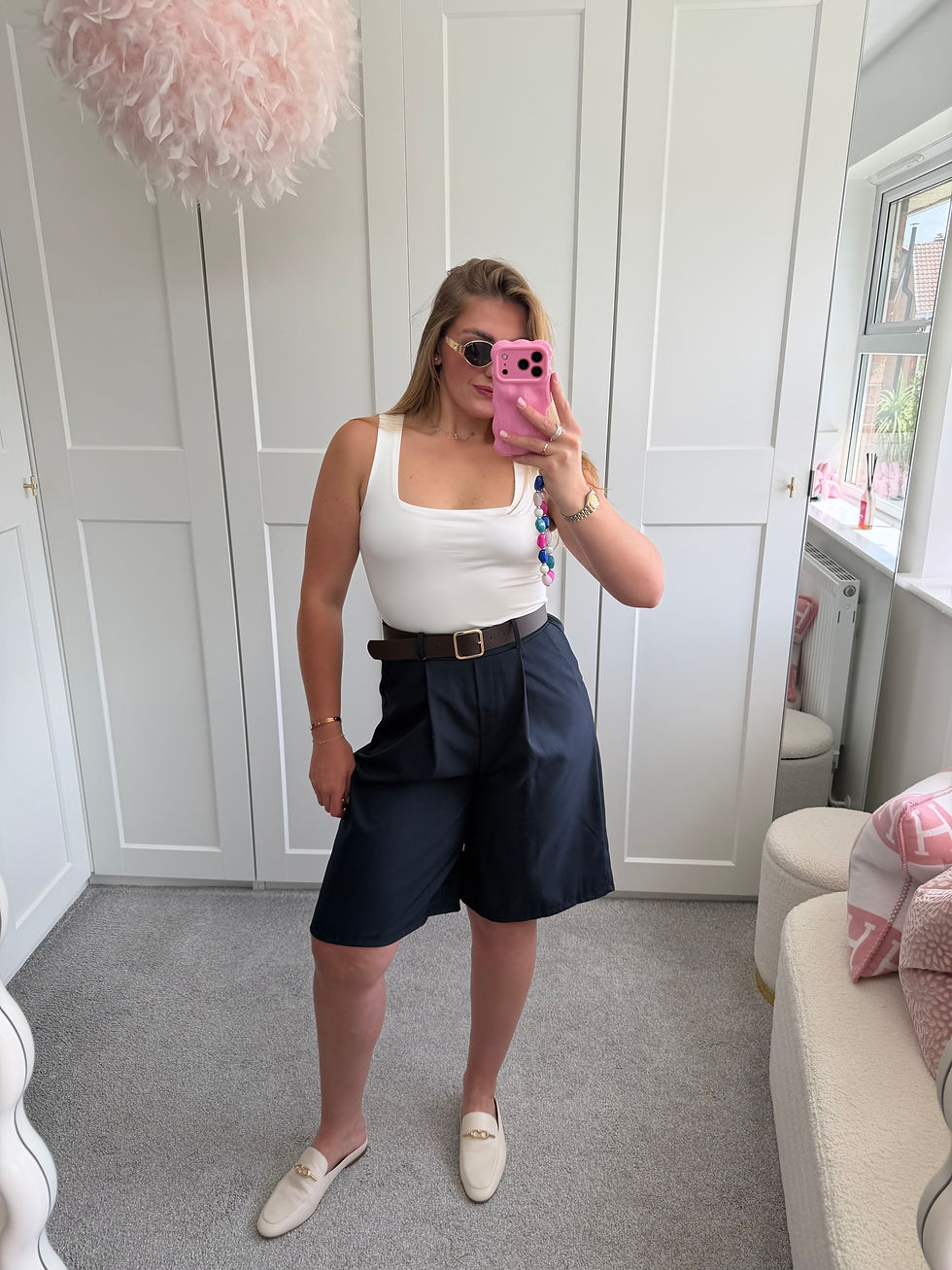 Thumbnail: Navy Jorts With Belt 