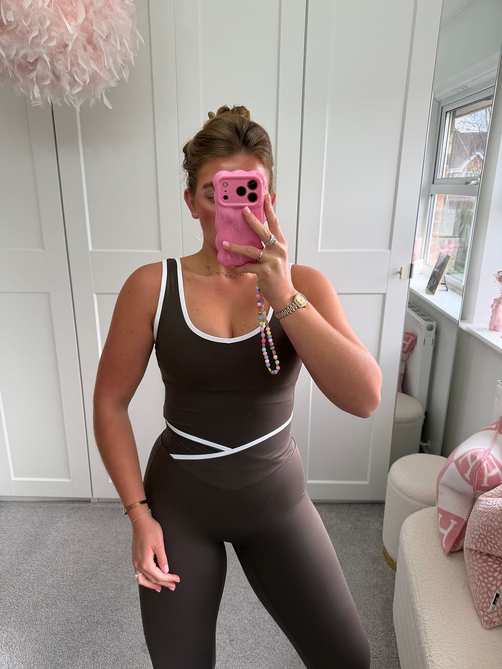 Thumbnail: ‘LUCIA’ Brown Flare Yoga Set 