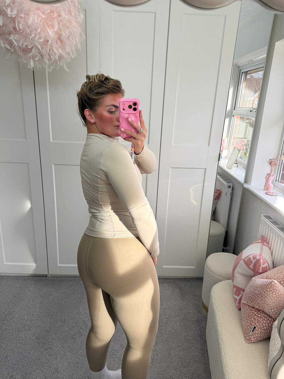 Thumbnail: KIMMY Cream Zip Up Gym Top