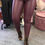 Thumbnail: WINE FAUX LEATHER Leggings