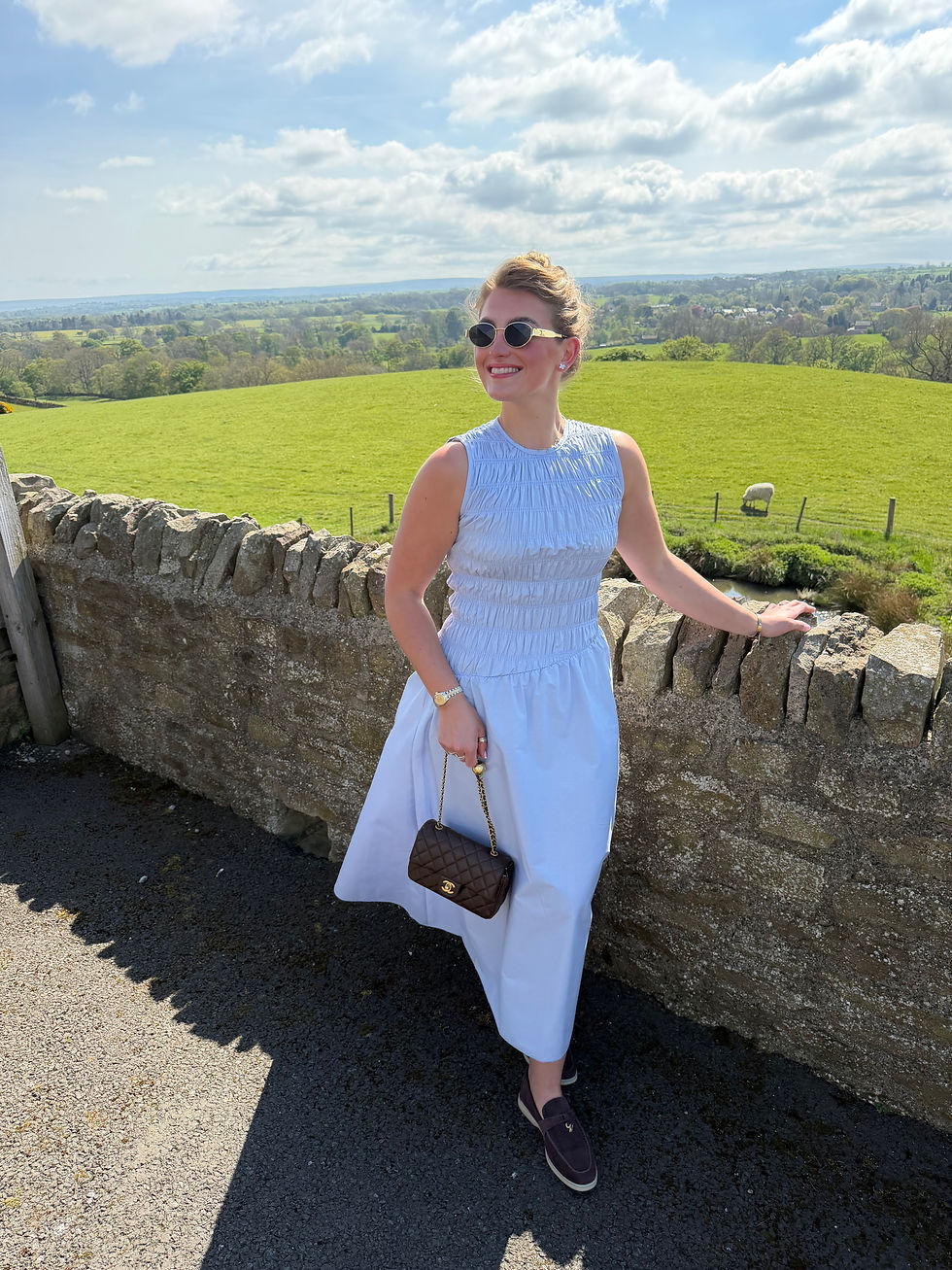 Thumbnail: WINNIE Trapeze Dress in Blue 