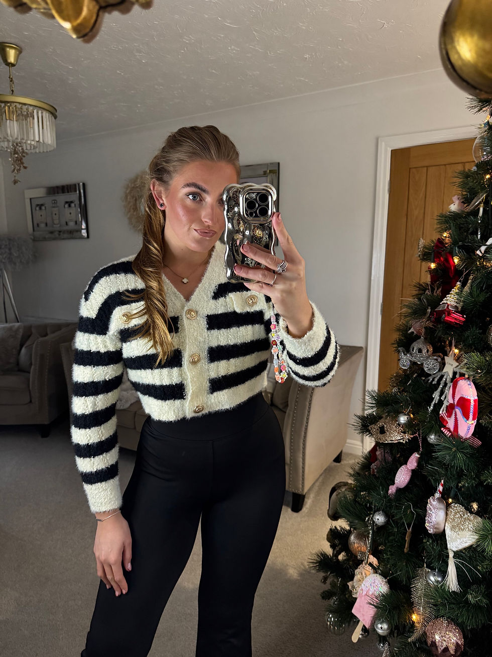 Thumbnail: Cropped Stripe Cardigain 