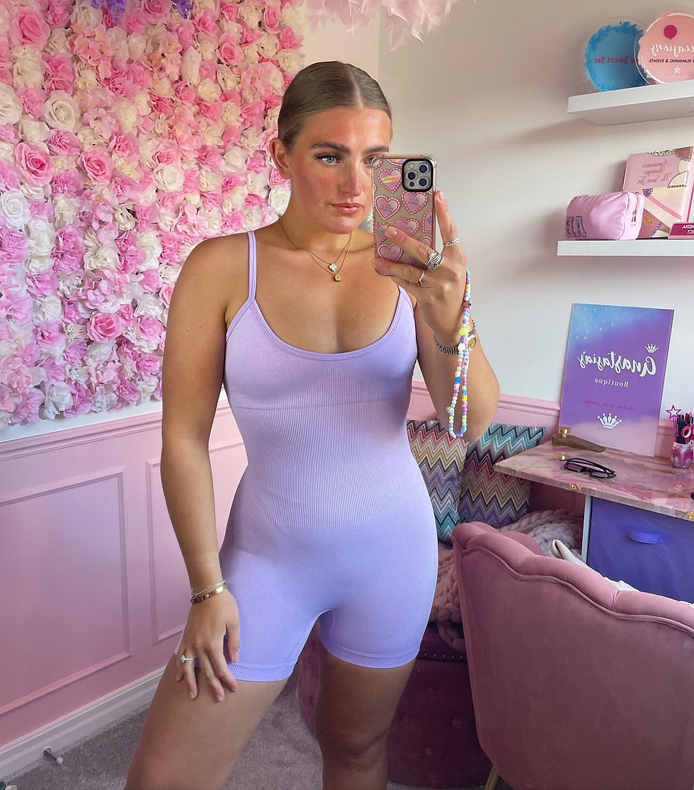 Thumbnail: Lilac Thin Strap Unitard