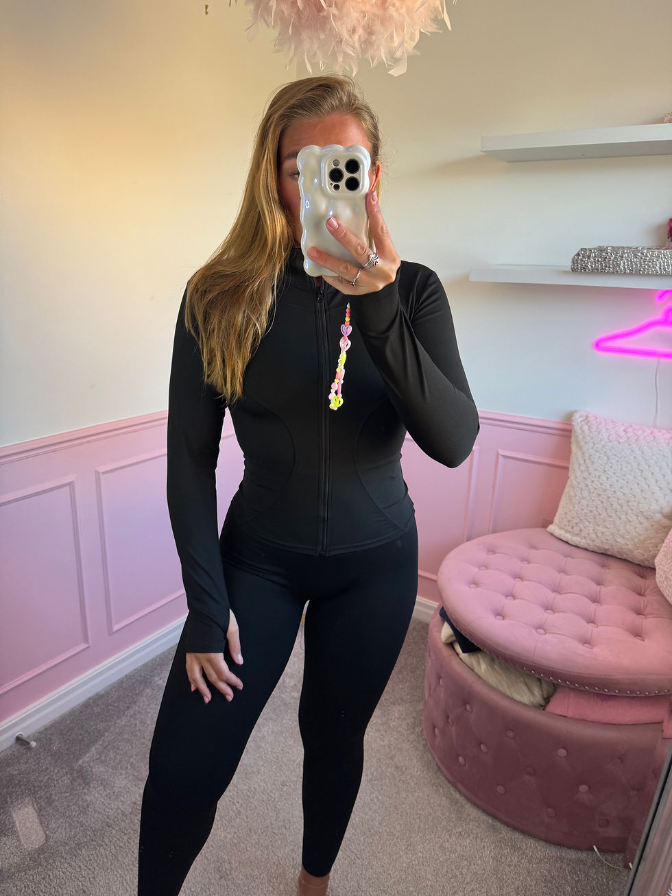 Thumbnail: KIMMY Zip Up Gym Top Black 
