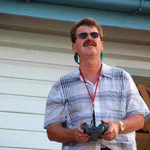 Kiwi import, Darryl Branthwaite. He sailed the old slow club boat - but loved every second!