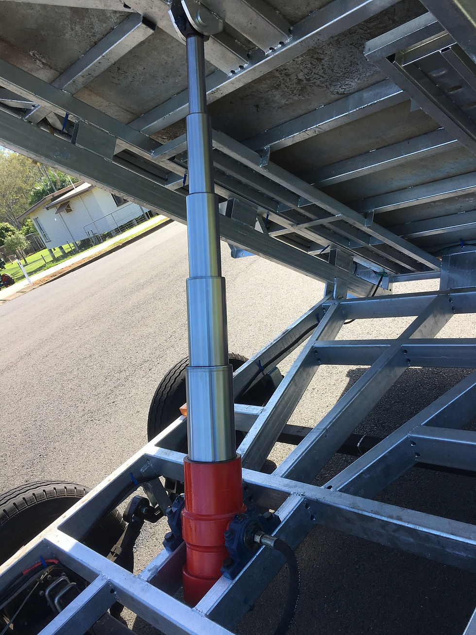Thumbnail: 14 x 7 - 4.4T - Tandem Flat Deck Hydraulic Tipping Trailer with Loading Ramps
