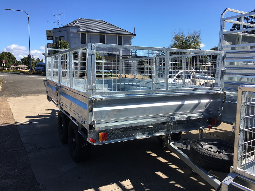 Thumbnail: 12 x 7 ft Flat Deck Hydraulic Tipping Trailer