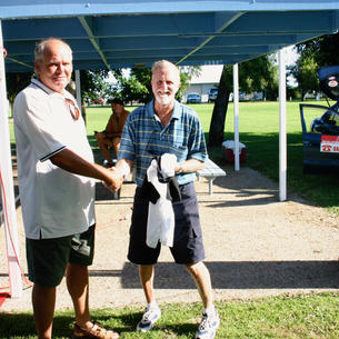 Our favorite scorer 'Blackie' came up for the first of many events in Gladstone