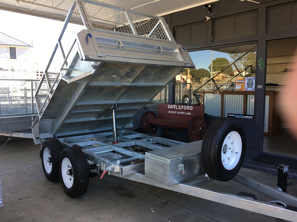 Thumbnail: 10 x 6 ft Hydraulic Tipping Box Trailer with Rear Ramps