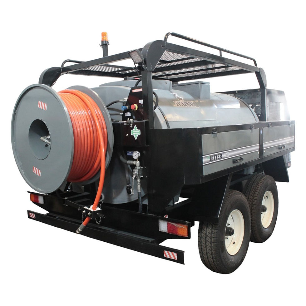 Miniatura: HIDROJET 1510GT - Trailer Desobstructor de Cañerías 150 Bar 100 Litros HP