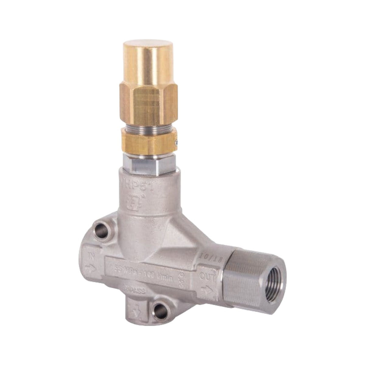 Vista Perspectiva Válvula Reguladora Bypass para hidrolavadora 500Bar VHP51