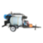 Tráiler destapador de cañerías hidrojet 180 bar vista perspectiva lateral