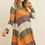 Thumbnail: Long Sleeved Rib Stripe Pocket Dress