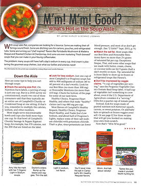 Nutrition Action Magazine third page