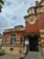 Forest Hill Library's impressive entrance