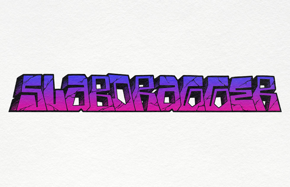 slabdragger band logo custom type font