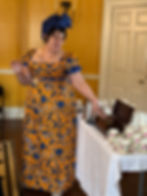 Lena "spills the tea" at King Manor! Photo credit: Georgie Castilla.