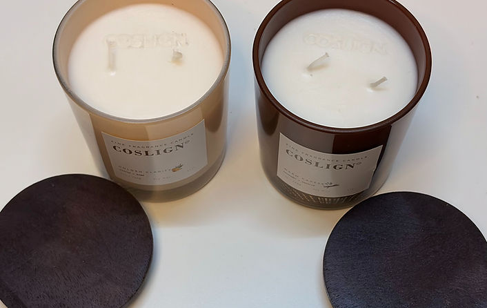 Coslign Brand Embossing on Soy wax