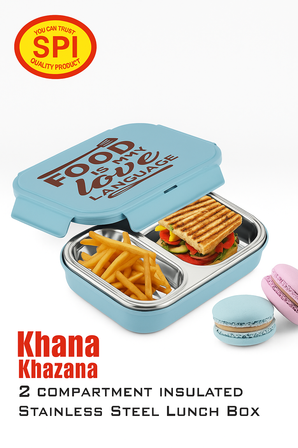 Steel Tiffin Box 2 Compartments