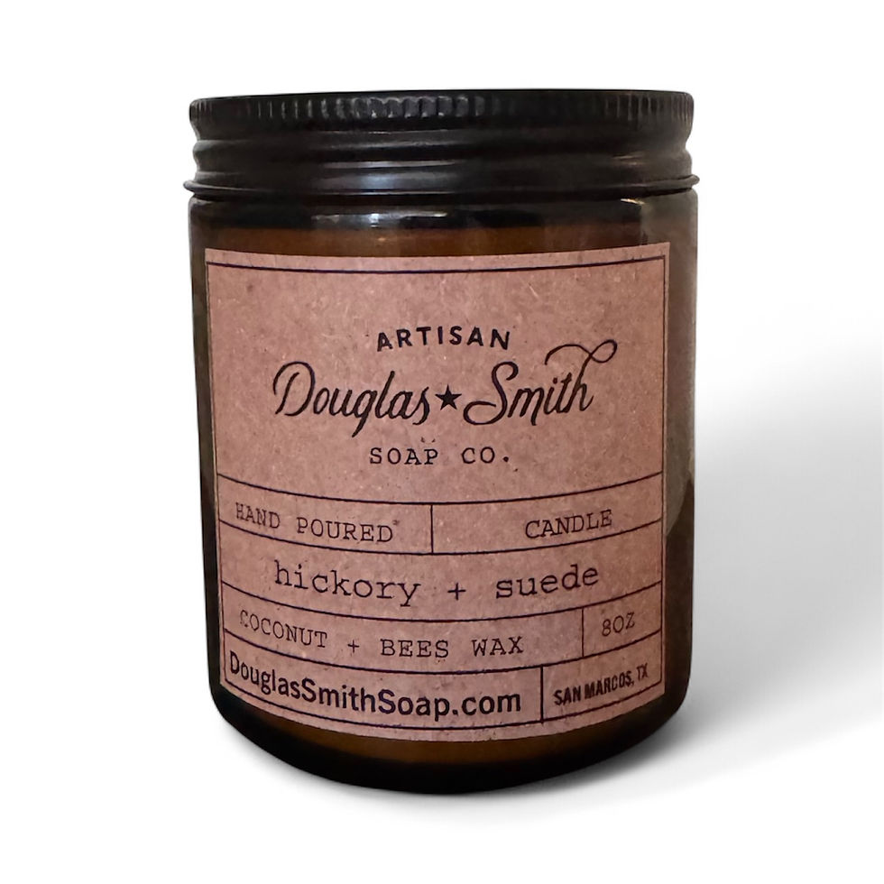 candle: hickory + suede