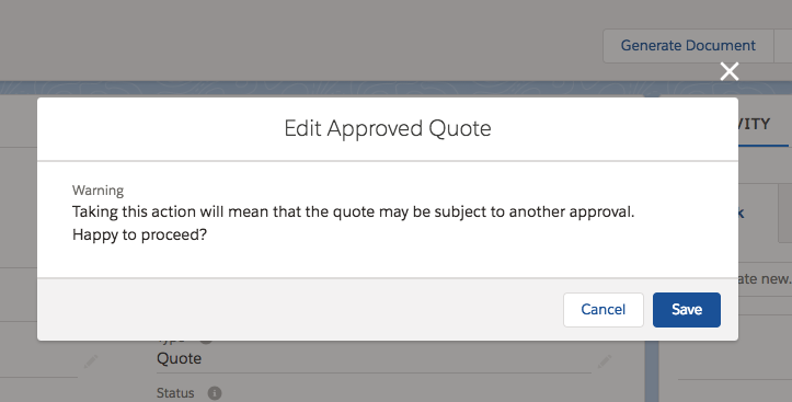 A Salesforce CPQ Approval Process