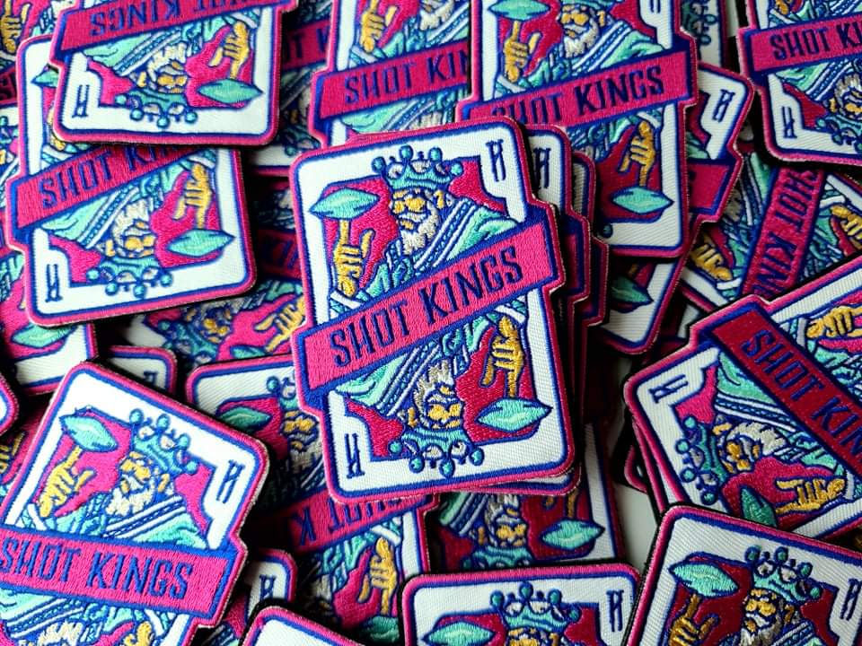 Shot King Card 2.0 Pink Velcro Cornhole Patch