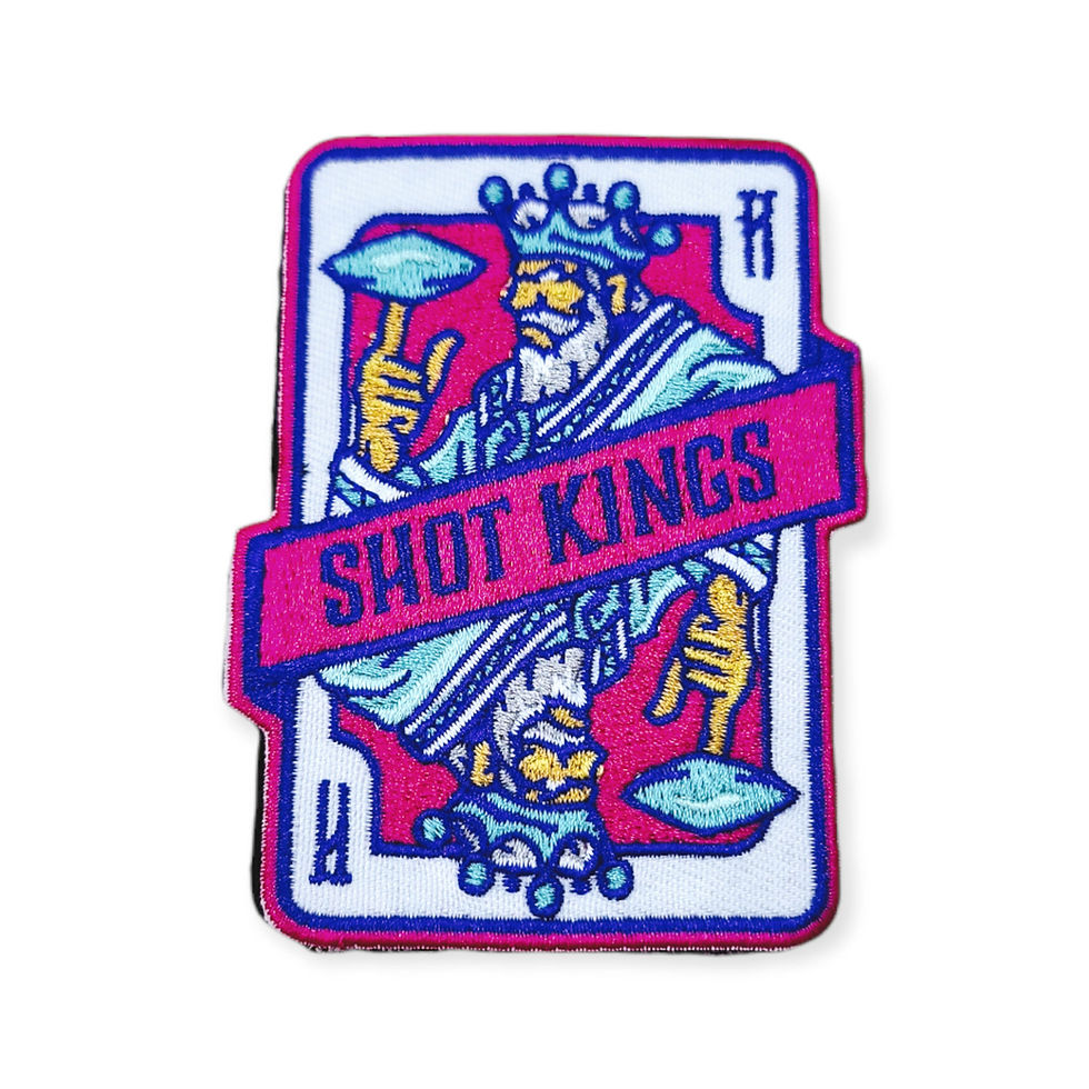 Shot King Card 2.0 Pink Velcro Cornhole Patch