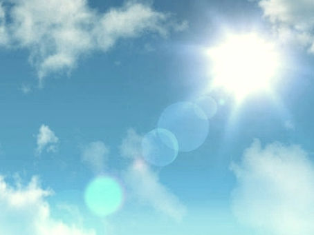 太陽で目をリフレッシュ