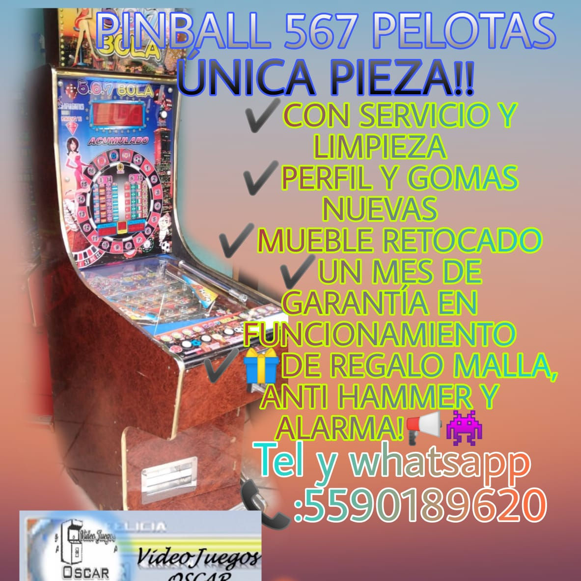 Pinball 567 Pelotas de CHAPULINES
