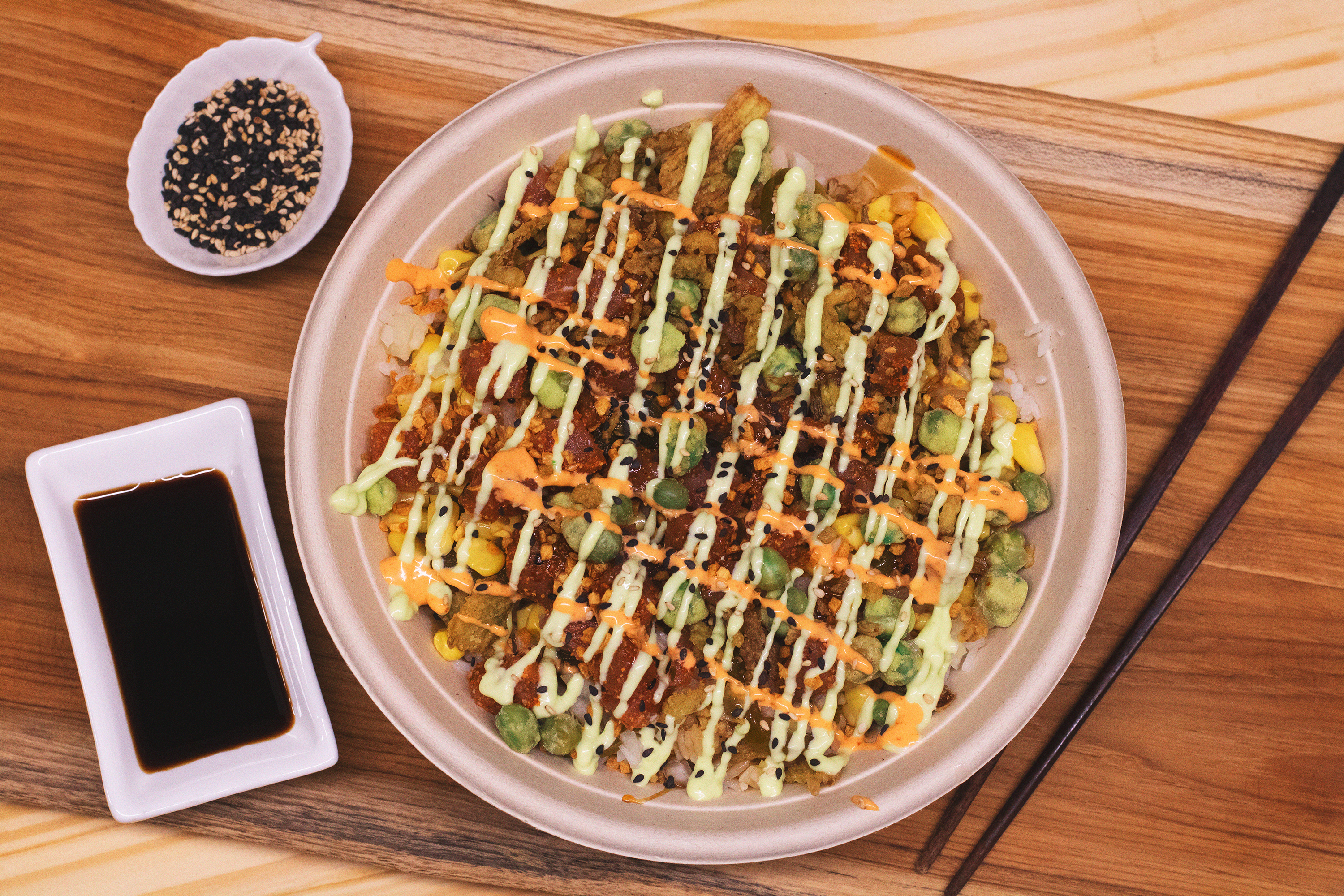 Arranged Food and Objects