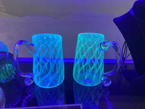 Example: Glow-in-the-Dark Spider Web Beer Mug | sunspotsstudios
