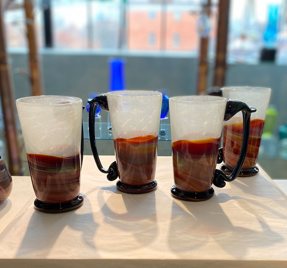 GlowintheDark Skyline Beer Mug sunspotsstudios