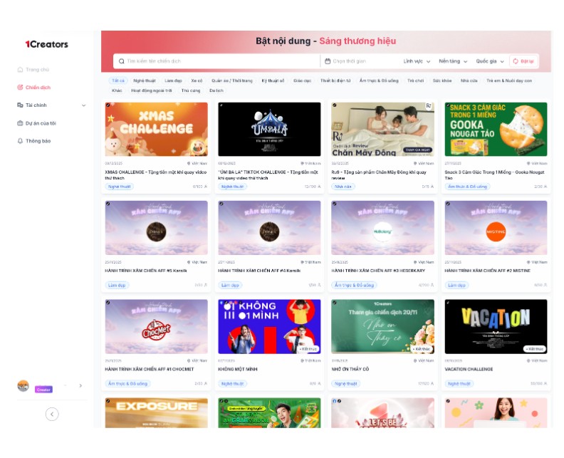 Hướng dẫn tham gia chiến dịch UGC