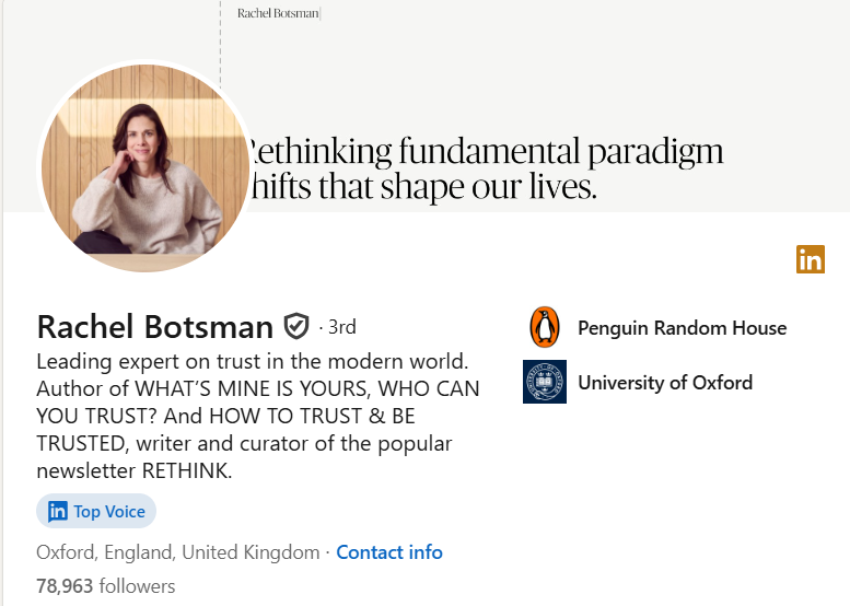 Rachel Botsman On LinkedIn