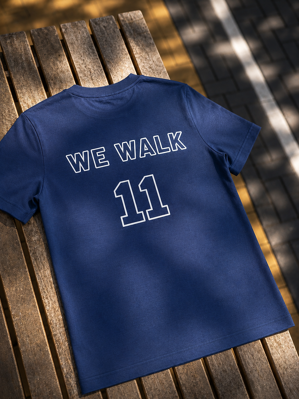 Thumbnail: We Walk T-shirt French Navy