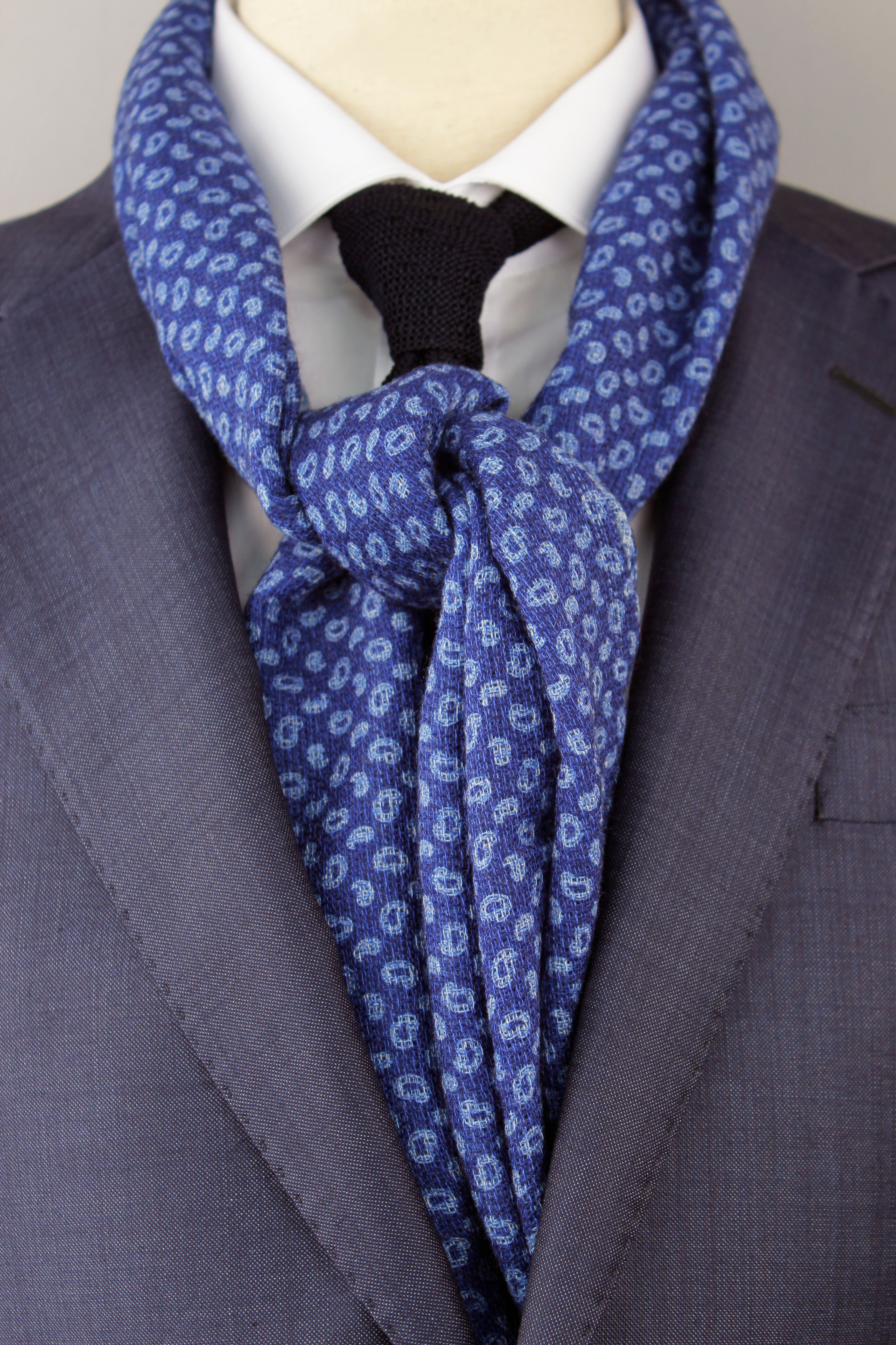 Blue Paisley Muffler