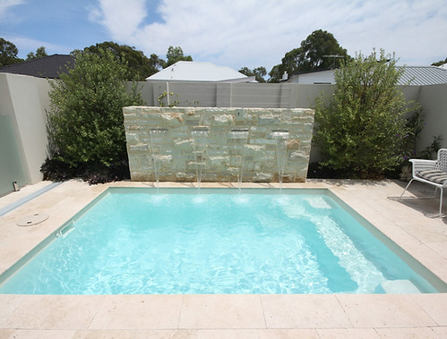 The Composite Nantucket Plunge Pool with Waterfall