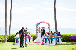 flowers with white wedding Arch 39