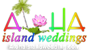 wedding logo for alohaisland wedding wit