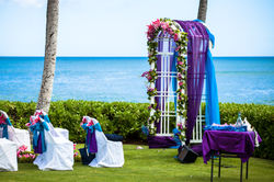 flowers with white wedding Arch 12