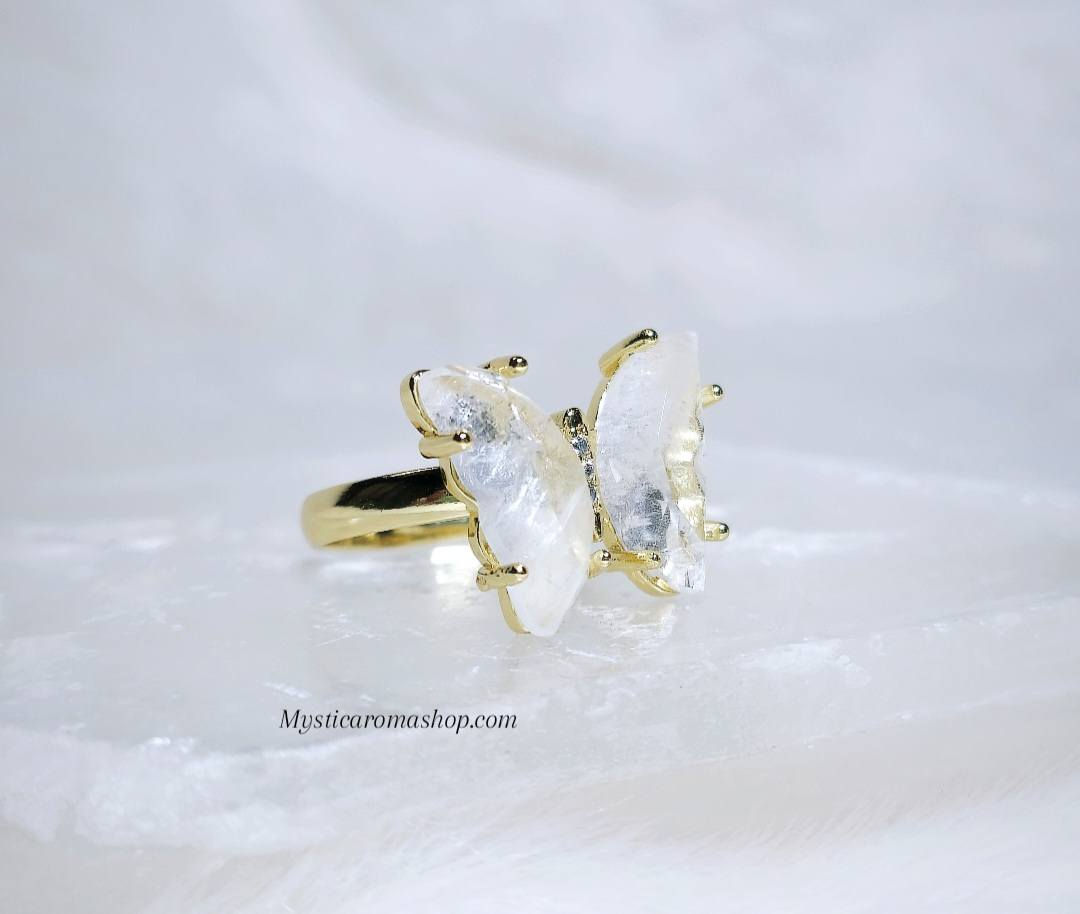 Bague Papillon en Cristal de Roche