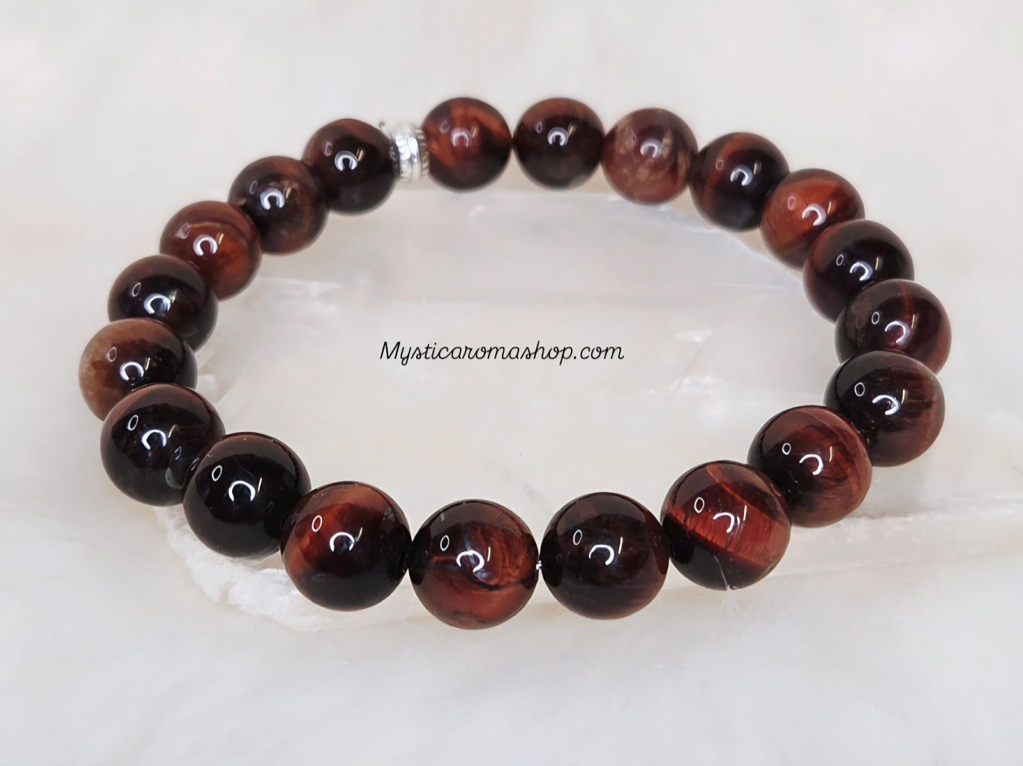 Bracelet Homme en Oeil de taureau 10 mm