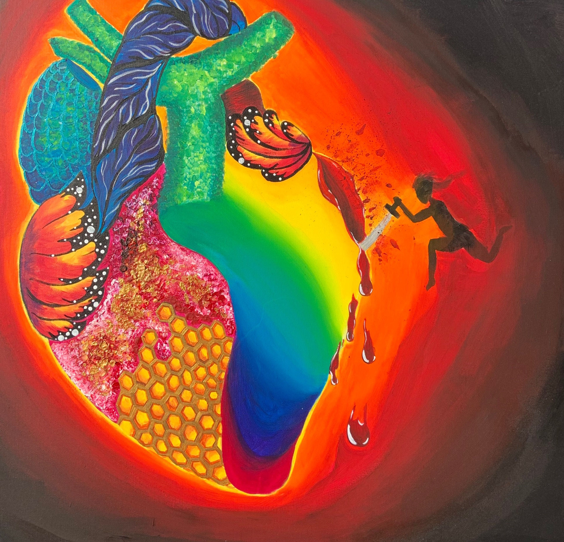 Lovely Art Print Red