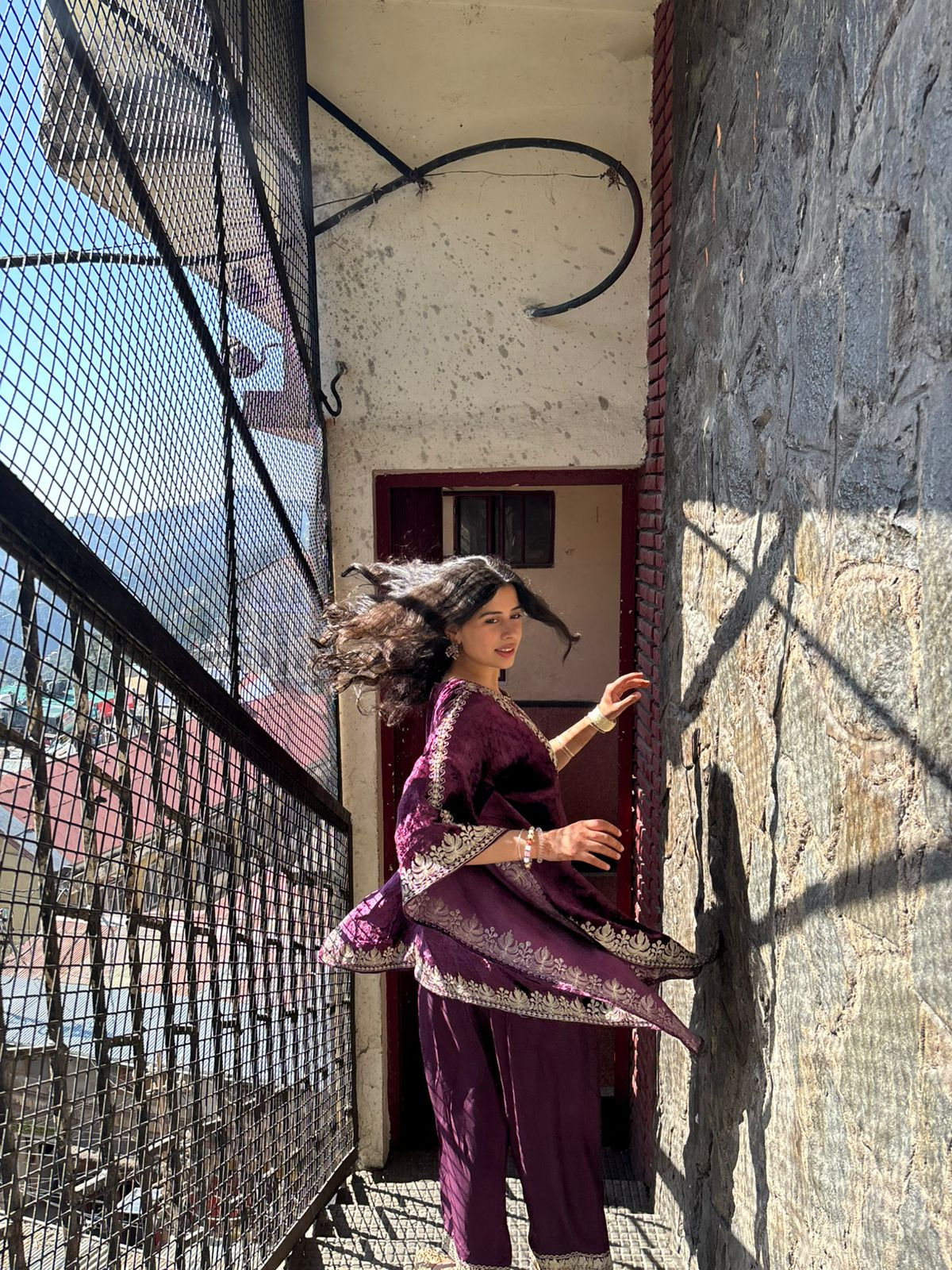 Velvet Kaftan with trousers 