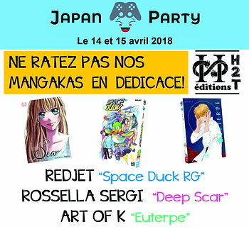 Japan Party - dédicaces de REDJET, ROSSELLA SERGI et ART-OF-K le 14 et 15 avril 2018 à Nanterre