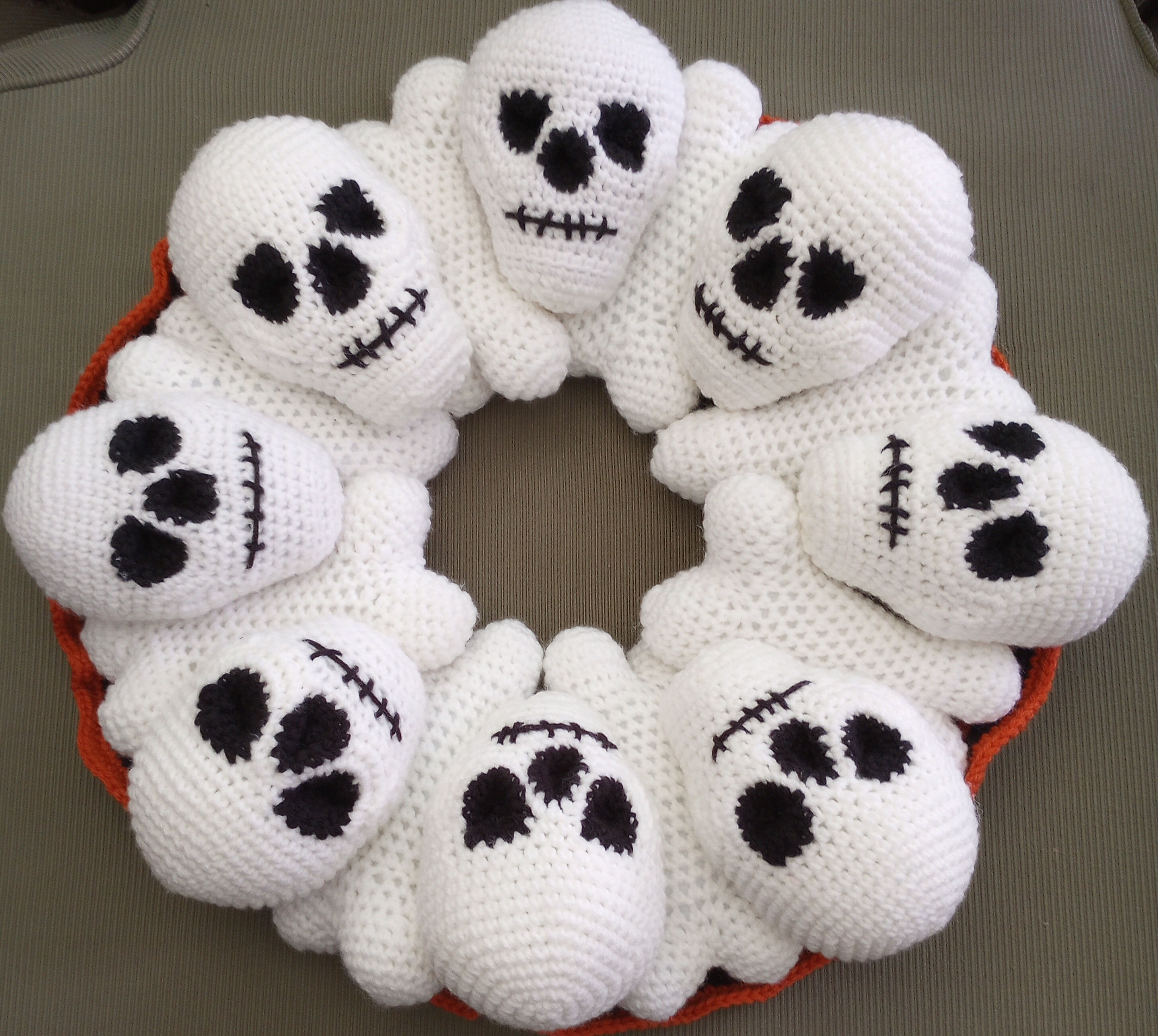 Skull and bones door wreath