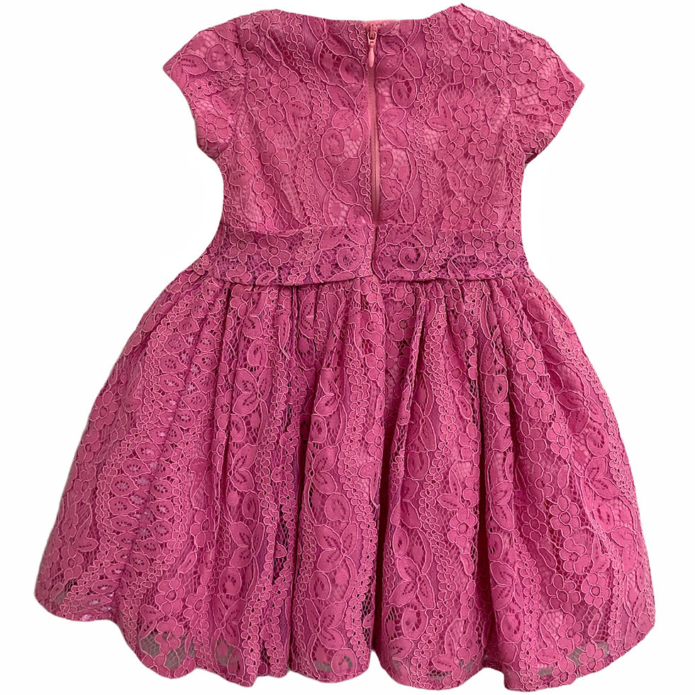Miniatura: Vestido Infantil Rosa Rendado da Animê Petite - Tamanho 1