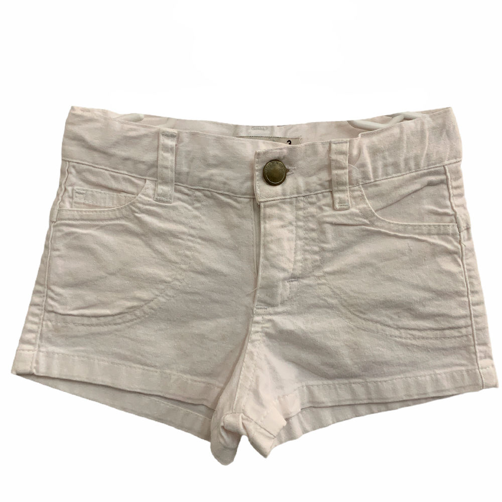 Shorts Jeans Branco Infantil - Tamanho 3