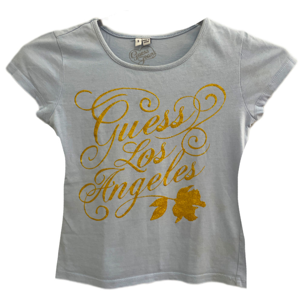 T-Shirt Infantil Azul da Guess - Tamanho 4 -5