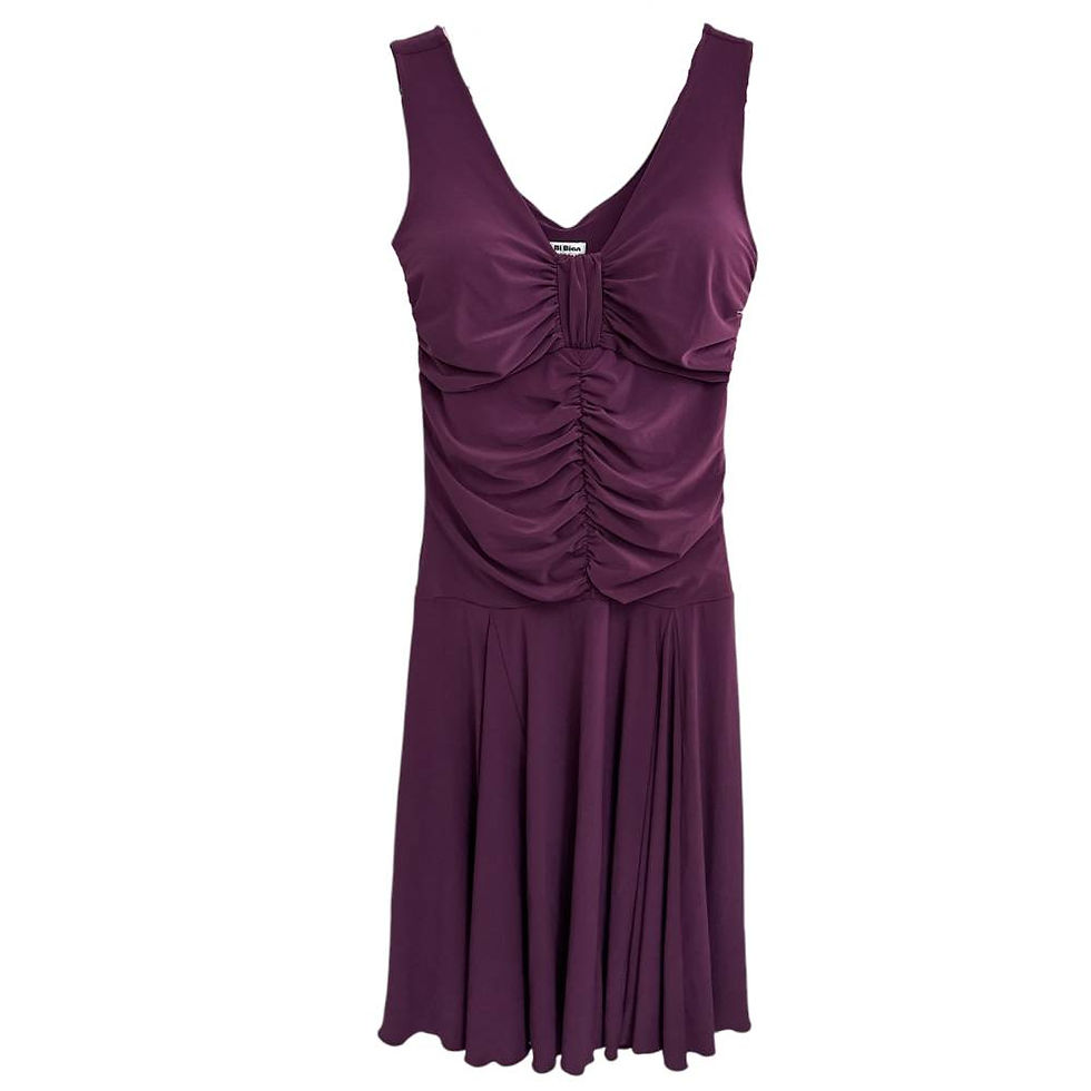 Miniatura: Vestido de Malha Roxo com Encharpe da Bi Bian - Tam GG